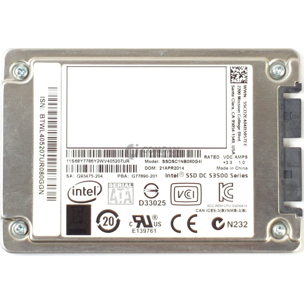 00AJ041 IBM 80GB SSD 1.8 MLC SATA FOR DCS500
